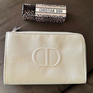 5 pc Dior New makeup clutch, lipstick case, gift bags and box